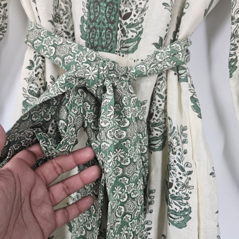 Tuckernuck Jade Terrace Cotton Linen Blend Rollins Maxi Dress - Picture 8 of 16
